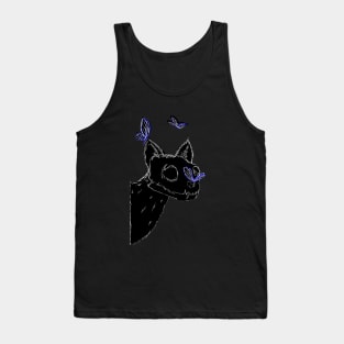 Dead cat kissed by butterflies Tank Top